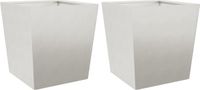 vidaXL Plantenbakken - 2 stuks - 50x50x50 cm - Roestvrij staal