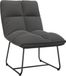 vidaXL Loungestoel met metalen frame fluweel donkergrijs