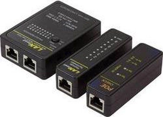 LogiLink WZ0015P Kabeltester Netwerk, Telecommunicatie - RJ45/12/11/BNC/PoE - Kleurloos