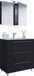 Badinos meuble de lavabo 3 pièces | meuble-lavabo largeur 60 cm | meuble de salle de bain sur pied avec trois tiroirs armoire à miroir