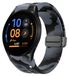 Wigento Samsung Galaxy Watch FE / 6 / 5 / 4 40mm: siliconen horlogeband met magnetische sluiting, vervanging, zwart / grijs
