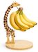 Merkloos Omgoods - Bamboe Banana Houder in Giraffe Vorm met Metalen Haak