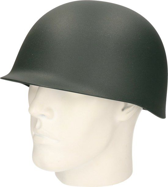 Fiestas Guirca Soldaat/militair/leger helm - groen - voor volwassenen