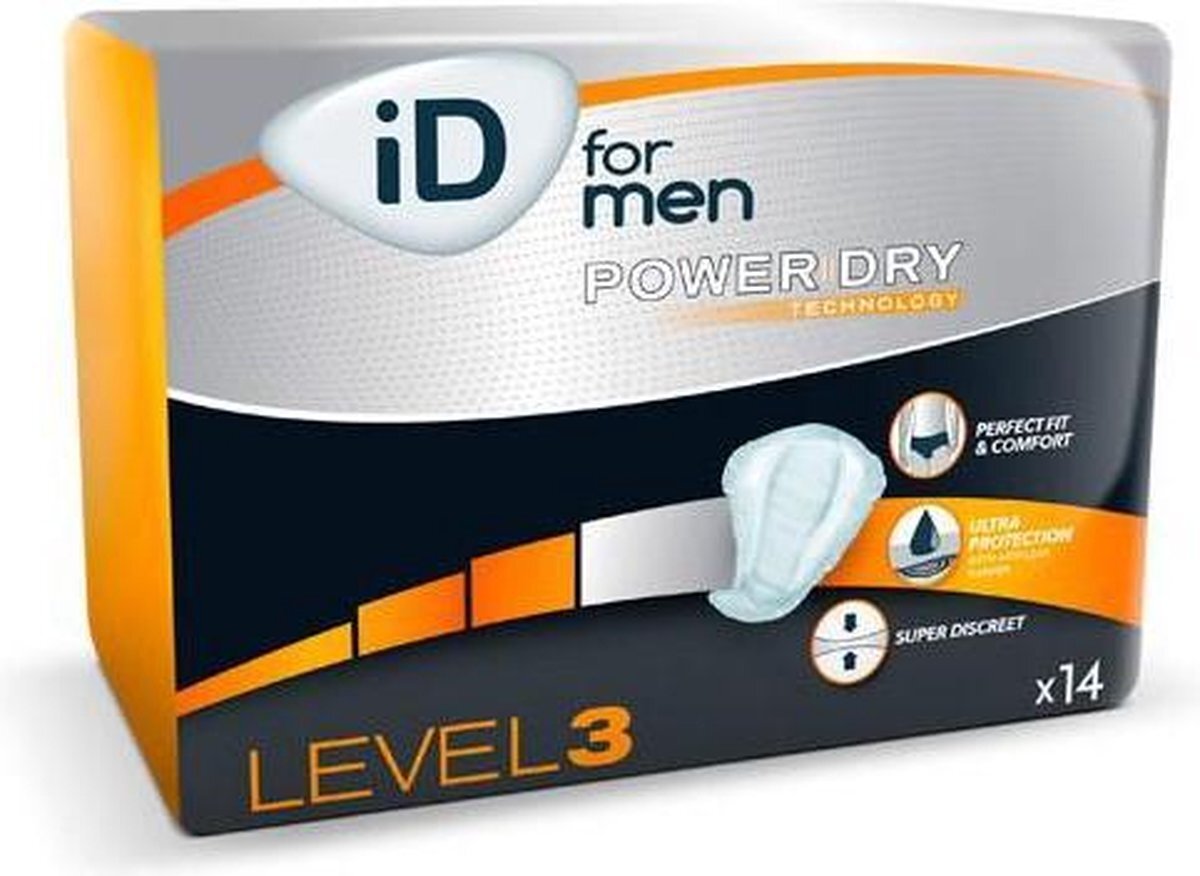 ID For Men Protector Masculino Level 3 14 Unidades Ontex