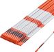 VEVOR Markeringen voor opritten, 50 stuks, 48 inch (122 cm) lang, 0,31 inch (8 mm) diameter, oranje glasvezelpalen met reflecterende tape, 12 inch (30 cm) stalen boor en beschermende handschoenen, geschikt voor parkeerplaatsen en voetpaden, zorgen voor goede zi