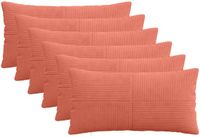 vidaXL - Kussensloop - 6 stuks - ALMELO - Rood-oranje - 40 x 70 cm - Katoensatijn