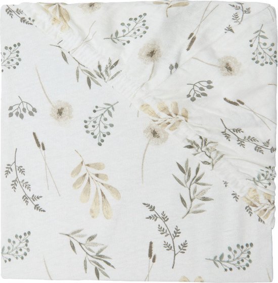 Jollein Hoeslaken Wieg Jersey 40/50x80/90cm Wild Flowers