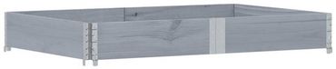 vidaXL Plantenbak 150x100 cm Massief Grenenhout Grijs