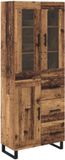 vidaXL Highboard Oud Hout 69,5 x 34 x 180 cm