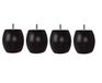 MARGOT Douceur Ball bedpoten, 4 stuks, hoogte 9,5 cm, wengé hout