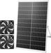 VEVOR 30w Solarventilator, 12V Zonnepaneel met Dubbele Ventilator