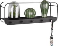 Mirrors and More Kapstok Linda 5 haken B 50 cm zwart