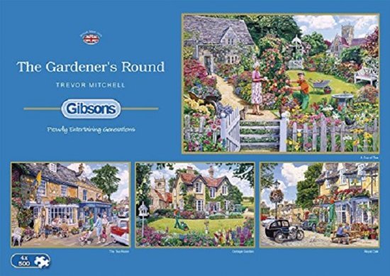 Gibsons The Gardener s Round Puzzel 4 x 500 stukjes