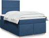 Maison Exclusive - Sommier À Lattes De Lit Avec Matelas Bleu 120x190 Cm Tissu