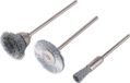 wolfcraft - Mini-jeu de brosses en fil d'acier inoxydable, 3 pièces - 2747000