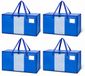 Relaxdays Verhuiszak - 4 stuks - 100 l - blauw