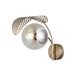Homemania 1540-52-19 wandlamp Single Ii, Applique, glas, metaal, goud, 15 x 35 x 28 cm, 1 x E27, max. 40 W