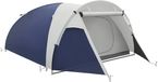 Outsunny Campingtent met 2 Ingangen - Koepeltent met Muggengaas - Waterdichte Kampeertent - Blauw
