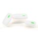 BAMA FRESKA Set de verres, 3 pièces, blanc, 0,5/1/2 l, valve de décompression, adapté au micro-ondes