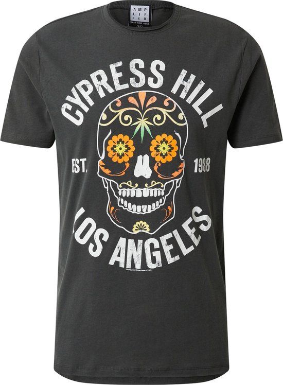 Cypress Hill Amplified Collection - Floral Skull Heren T-shirt - Houtskool - XL