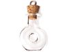 INNSPIRO Hanger glazen ronde fles met laag reliëf transparant met kurksluiting 19x29mm