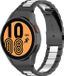 Strap-it Bracelet de montre connectée en acier - Convient pour Samsung Galaxy Watch 4 - 40mm - Noir/Argent