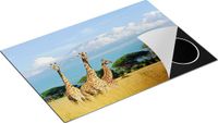 Chefcare Inductie Beschermer Drie Giraffes in de Savanne - 75x55 cm - Multicolor