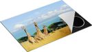 Chefcare Inductie Beschermer Drie Giraffes in de Savanne - 75x55 cm - Multicolor