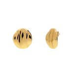 Lucardi Dames Stainless steel goldplated oorknoppen golf