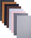 Jtnohx Stiff Felt, 2 mm dik vilt voor knutselwerkjes, 8 stuks 20x30 cm knutselvilt, vilten vierkantjes voor doe-het-zelfprojecten (grijsbruine serie)