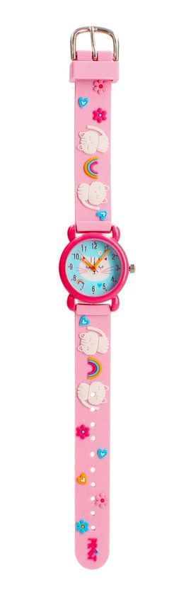 4KidsOnly Prêt Happy Times Horloge - Roze - Kat