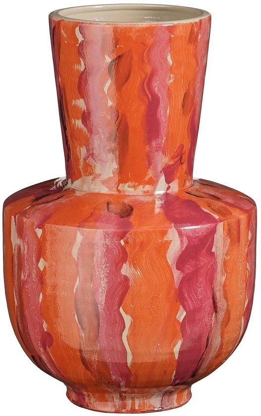 Mica Decorations Vaas Nigel - 23x23x35 cm - Terracotta - Donker Roze
