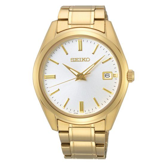 Seiko New Link SUR314P1 Heren Horloge - 40 mm - Goudkleurig