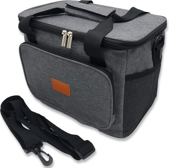 GOAT Outdoor 4 laags ge&#239;soleerde Koeltas - Lunchtas 15 liter - Grijs - Excl. Koelelementen