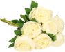 Mica Decorations Bouquet de pivoines artificielles - 8x - Crème - 76 cm - polyester - fleurs décoratives