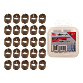 BGS technic BGS vervangingsdraad inzetstukken M10 x 1,0 mm, 25 delig. Aantal:1