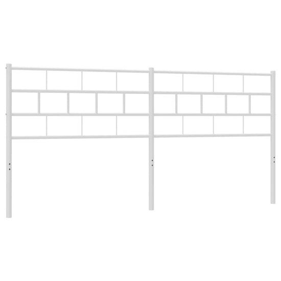 vidaXL Hoofdbord Metaal Wit 200 cm