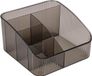 SnelShoppen Organisateur de maquillage avec 5 compartiments, organisateur de soins de la peau en PET gris pour cosmétiques, bureau, salle de bain, coiffeuse, organisateur de maquillage compact