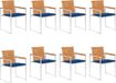 Maison Exclusive - Lot de 8 chaises de jardin avec coussins Bois d'acacia massif