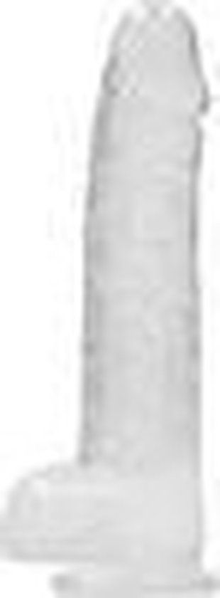 RealRock Shots RealRock 7" / 18 cm Realistic Dildo With Balls - Transparent