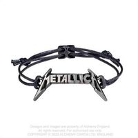 metallica Alchemy Metallica - Classic Logo Polsband - Zilverkleurig/Zwart
