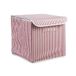 Decoratieve doos met roze en witte strepen