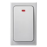 EMOS Waterdichte vervangende belknop, extra belknop in wit, max. bereik 180 meter, batterijloos, zelflerende functie, IP44, voor EMOS P5729, P5729B, P5731