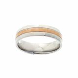 Beneto Bicolor Wedding Ring Made of Steel SPP10 - Circuit: 64 mm sBE0476-64