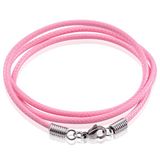 LGT JWLS LGT Jewels waxkoord ketting Roze - 2.5mm-55cm