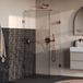 Brauer Void - Douchecabine met Draaideur - Helder Glas - 90x90x200 cm - incl. Glascoating - PVD Koper Geborsteld