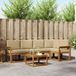 vidaXL Acacia Hout Bank Loungeset Natuurlijk en Beige 5-zits Inclusief Tafel