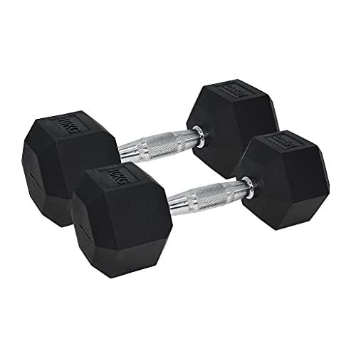 Urban fitness PRO Hex Dumbbell - Rubber gecoat (paar)