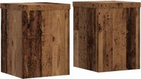 vidaXL Plantenstandaard 2 stuks bewerkt hout oud houtkleurig 15x15x20 cm