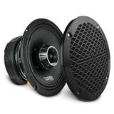 DS18 PRO-ZT6 6,5-inch 2-weg Pro Audio Midrange luidsprekers met ingebouwde Bullet Tweeter 4-ohm 450W Max 225W RMS Waterbestendig - Zwart metalen mesh grill inbegrepen (1 luidspreker)